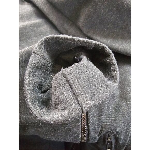 Catherine Malandrino Runway Style Moto Style Biker Jacket Grey Size Large - Picture 5 of 5